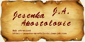 Jesenka Apostolović vizit kartica